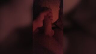 Playing with my dong in bed