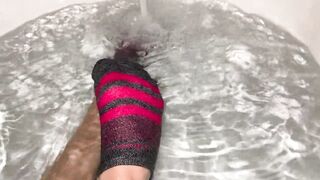 Juicy Sock Fetish in Athletic Ankle Socks