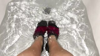 Juicy Sock Fetish in Athletic Ankle Socks