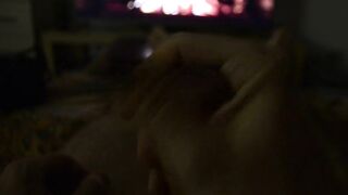 Solo xmas masturbation until massive load of cum