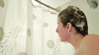 Dirty MILF likes when you watch her in the shower. Help me get clean-Stacey38G