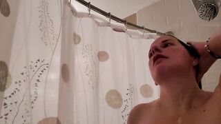 Dirty MILF likes when you watch her in the shower. Help me get clean-Stacey38G