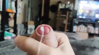 Oozing sperm flow aching to be swallowed