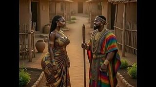 (AI Generated) - Sexy African black animated Ebony Big Ass Big Boobs Village Maiden Seduced Banged Raw By Impressive Big Jock Prince