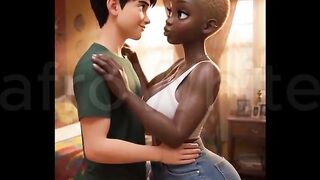 (AI Generated) - Sexy African black animated Ebony Big Ass Big Boobs Village Maiden Seduced Banged Raw By Impressive Big Jock Prince