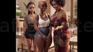 (AI Generated) - Sexy African black animated Ebony Big Ass Big Boobs Village Maiden Seduced Banged Raw By Impressive Big Jock Prince