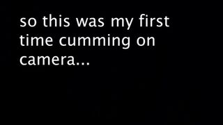 Cumming on camera for the first time