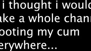 Cumming on camera for the first time