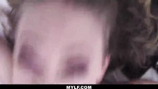 Busty Golden-haired Screwed Aggressively in POV