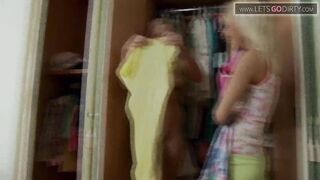 Golden-haired angels enjoy getting their booties drilled by a massive schlong