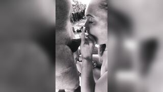 Beautiful girl sucking jock