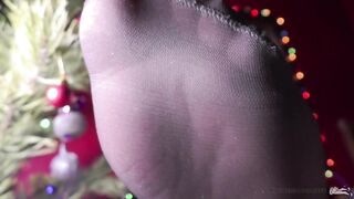 Black Nylon Soles by the Christmas Tree