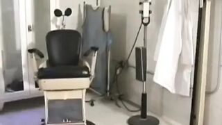 Skinny teen gets whipped on the back during the time that bound