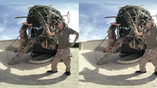 This recruit's hiding a big secret under her army uniform: her knob