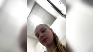 Fingering cunt in public cumming so hot