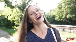 German Scout - Natural Cutie Riddy with Curly Twat Get Multiple Orgasm at Pick up Casting