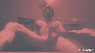 Tattooed dude jerking off for you