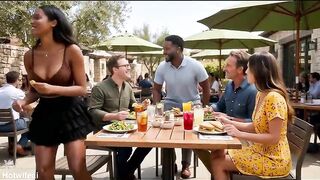 Hotwife Shares Her Bull, EP 2: Jessica's husband watches her first step ( AI Generated )