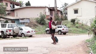 Ebony beauty has great sex with a stranger