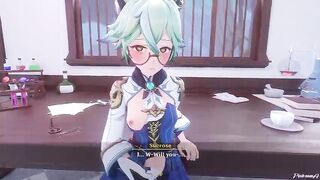 A Night In Mondstadt Part 2 Genshin Impact Sucrose x Lumine - PinkSama - Animation Anime R34
