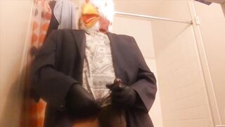 CHICKEN choking his own "chicken" ? -- GIANT LOAD!
