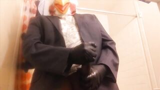 CHICKEN choking his own "chicken" ? -- GIANT LOAD!