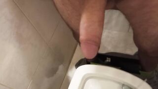 I pee in the toilet, lift my shlong by masturbation, prepare it for entering your anal.