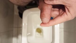 I pee in the toilet, lift my shlong by masturbation, prepare it for entering your anal.