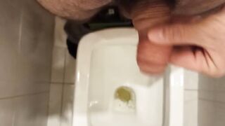 I pee in the toilet, lift my shlong by masturbation, prepare it for entering your anal.