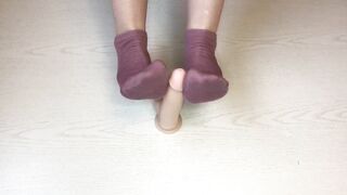 My sweaty pink Sockjob & footjob