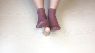 My sweaty pink Sockjob & footjob