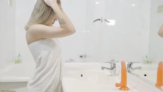 Curvy Soapy Teen Tries Her first Big Anal Sextoy