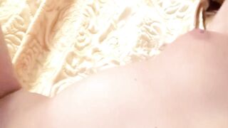 Brunette Fingers Her Wet Twat in Fishnets