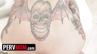 PervMom - sexually excited cougar rides hot studs biggest cock and lets him cum inside her MILF vagina