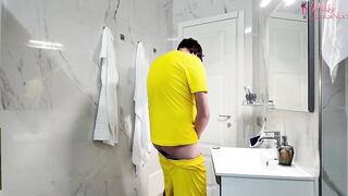 Mischievous Stepson Teases Stepmom by Filling the Woman's Beloved Face Cream Jar with His Cum
