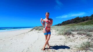 Scarlet Chase: Public Beach Fuck Sesh - Wild Deepthroat & Squirting