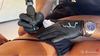 The golden-haired paid for the tattoo with her cunt 'because it was smooth.