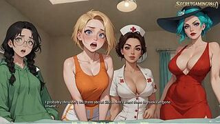 He Gets a Giant Boner In Front of Four Hawt Cuties - Moonripple Lake 07 Developed By BCG - 3D Porn Game
