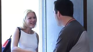 Excited guy calls young babysitter and seduces her to fuck him