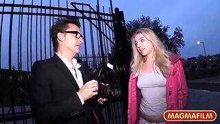 Picking up a natural German Teen at the park