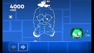 Grabbing a valuable ass in Geometry Dash