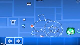Grabbing a valuable ass in Geometry Dash