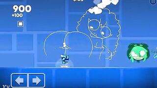 Grabbing a valuable ass in Geometry Dash