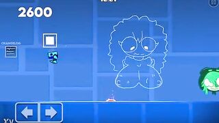 Grabbing a valuable ass in Geometry Dash
