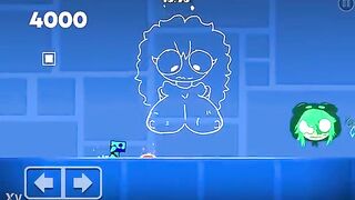 Grabbing a valuable ass in Geometry Dash