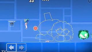 Grabbing a valuable ass in Geometry Dash