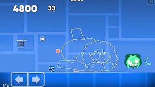 Grabbing a valuable ass in Geometry Dash