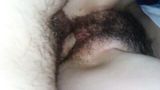 Tight unshaved snatch.