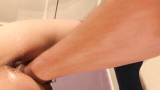 Hardcore fisting standing up