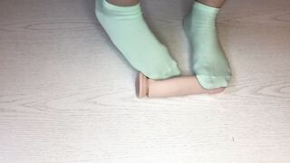 Crush dildo femdom in socks